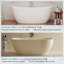 Baignoire autoportante de 63 po à surface solide, baignoire profonde double avec bonde escamotable et trop-plein, certification CUPC, conception luxueuse pour les salles de bain modernes
