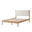 Structure de lit en bois massif Ardin avec tête de lit tapissier crème-677557654-677546133