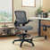 Mid-Back Mesh Ergonomic Drafting Chair with Foot Ring and Flip-Up Arms