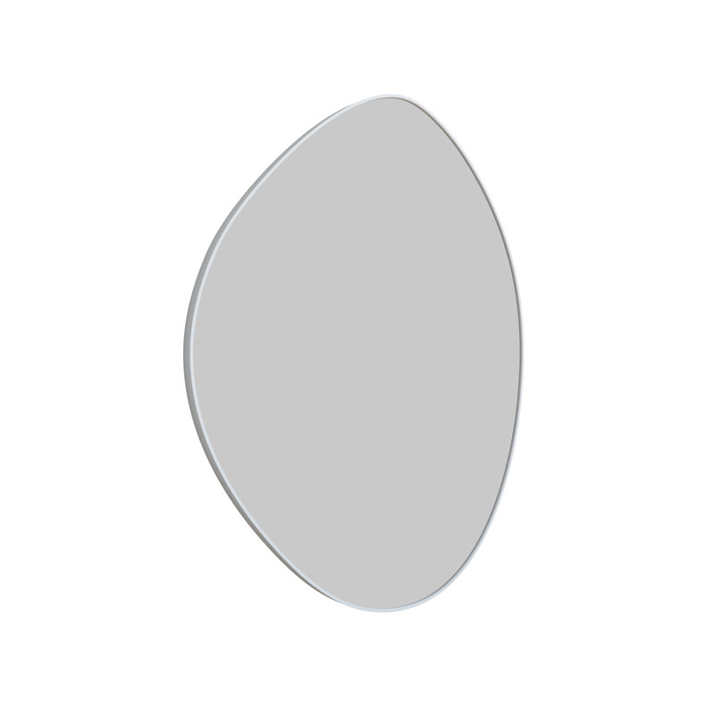 Starla Pebble Mirror, 28" x 36", White, Asymmetrical