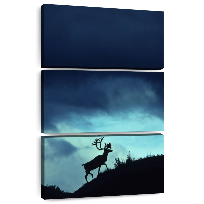Silhouette de cerf Brampt, H 74 po x l 48 po