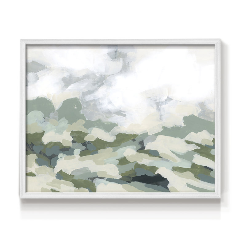 Verdant Hillside II - Reproduction encadrée - Restickable, H 16 po x l 20 po, Blanc