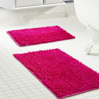 Ensemble de 2 tapis de bain en nylon rectangulaire en nylon Ajayden