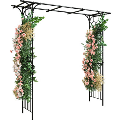 81'' H x 80'' W Iron Lattice Panel Trellis