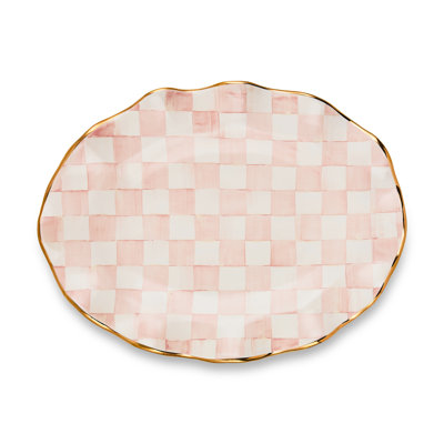 Rosy Check Ceramic Large Serving Platter
