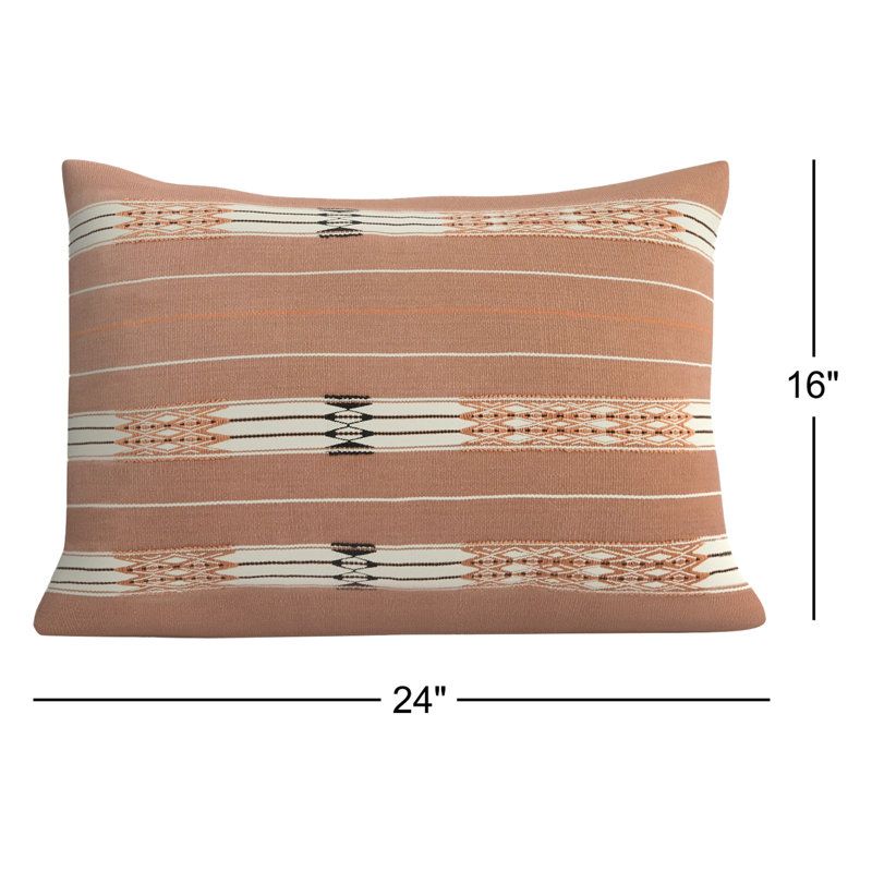 Dixon Geometric Reversible Throw Pillow, Pillow Cover Only - No Insert, 16" x 24"