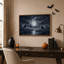 "Deux corbeaux noirs perchés sur des branches au clair de lune", art mural sur toile-1131929495