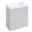 Meuble-lavabo mural avec lavabo en céramique et porte à fermeture en douceur-110488722