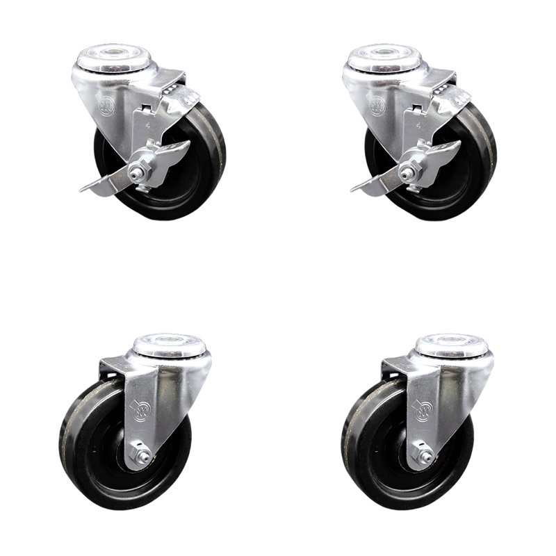 4 Piece Phenolic Caster Set