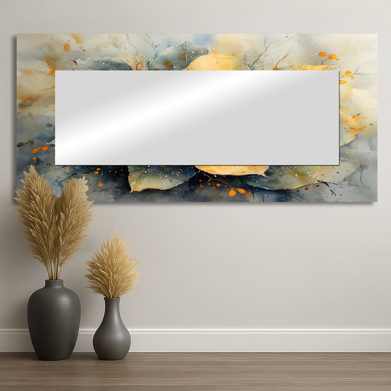 «Echeveria Elegans Succulent Desert Blossom» - décoration murale miroir floral - imprimé sur métal, 28 po x 60 po