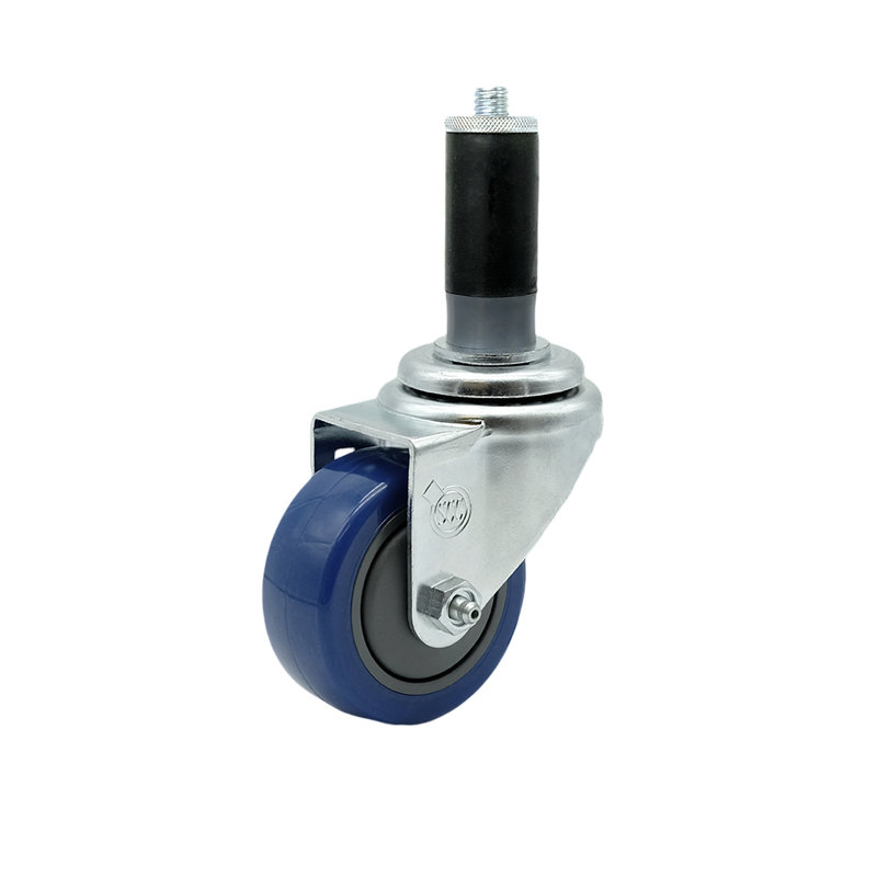 Polyurethane Expanding Caster, Blue
