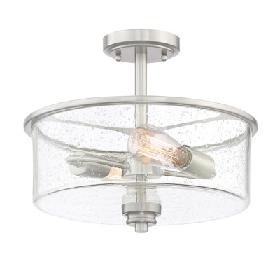 Lustre tambour à 2 lumières avec abat-jour Willard