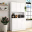 Armoire de cuisine et armoire blanche de 71,43 po de hauteur avec 6 portes, 1 tablette, tiroir - moderne et élégant pour la cuisine de la chambre à coucher, tiroir ouvert, qualité de fabrication supérieure-1425638319