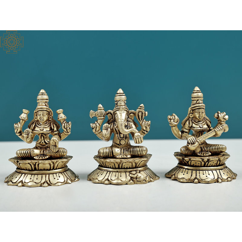 Ensemble 3 pièces Lakshmi Ganesha Saraswati