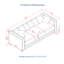Velours rembourré avec accoudoirs carrés décoratifs Modern Design-572974605