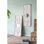 De 2 panneaux muraux en bois de 17 po x 48 po, blanc vieilli avec miroirs ronds, fabrication en bois de sapin robuste pour la décoration de 2 grands panneaux, 17 po x 48 po, finition et intérieur de la maison