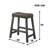 Rustic Backless Counter Stool Set Of 2 – 25 Inch Wooden Farmhouse Barstool, Distressed Finish & Sturdy Frame – Space-Saving Counter-Height Seating For Kitchen & Bar-1099940