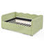 Lit de jour rembourré convertible 3-en-1 en vichy avec lit gigogne escamotable et poche de rangement latérale-1266776490-1266776491