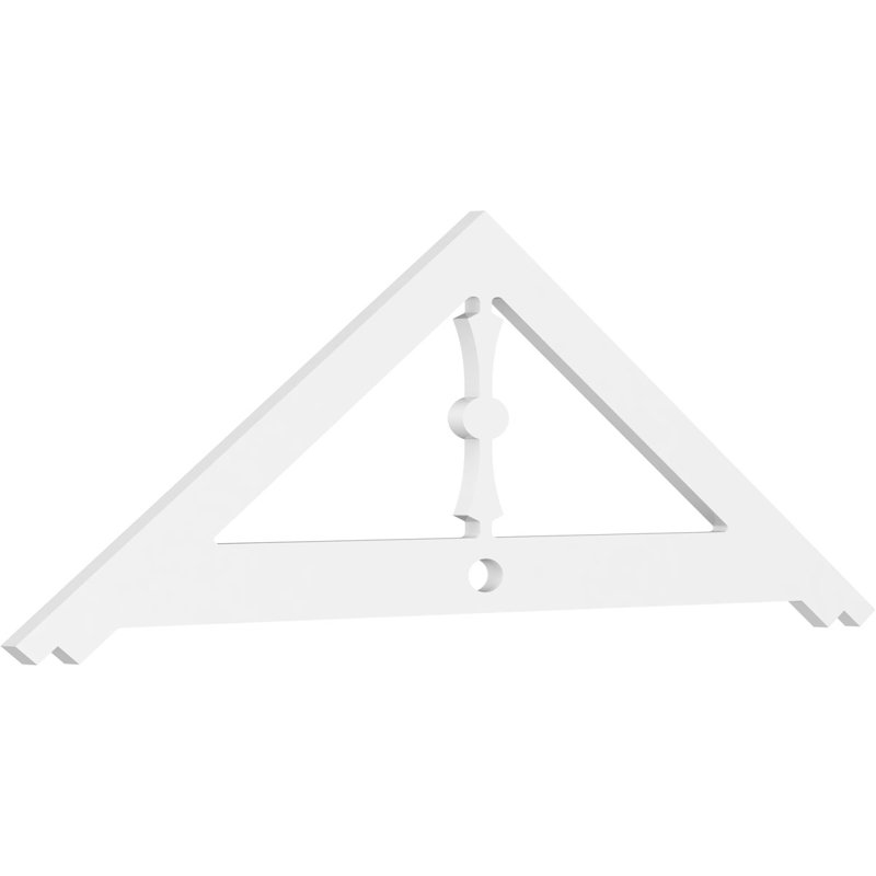 Artisan Architectural Grade PVC Gable, 22.5" H x 60" W x 1" D, 8/12