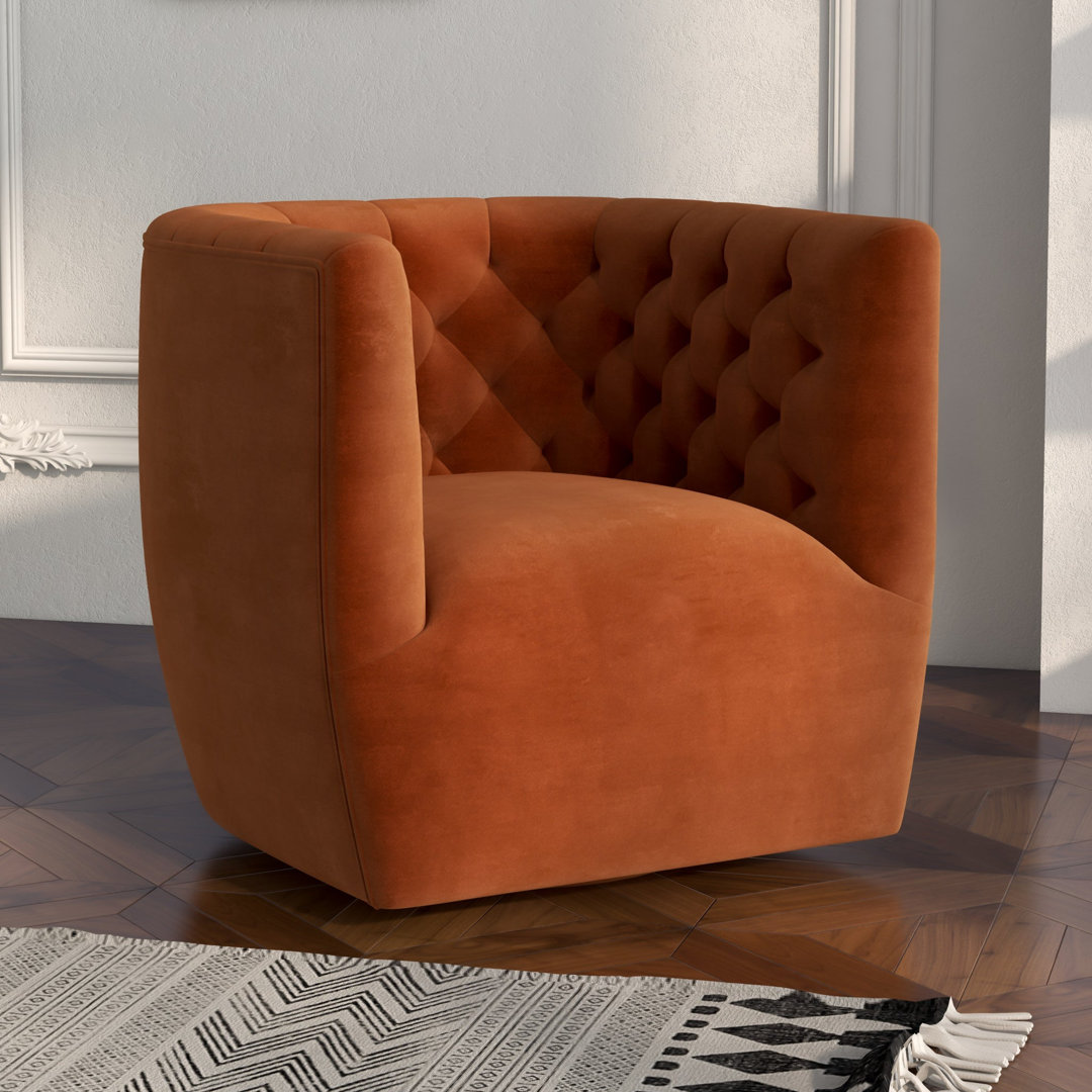 Brandon Contemporary Modern Swivel Living Room Accent Chair Etta Avenue™