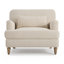 Fauteuil d'appoint moderne Delano en chenille avec dossier et siège rembourrés-135783983