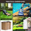 Édifice d'entreposage extérieur 7 pi x 4 pi, acier galvanisé, 4 évents, 2 portes coulissantes, spacieux pour la pelouse, le jardin, le garage, la maison jaune, 4 pi