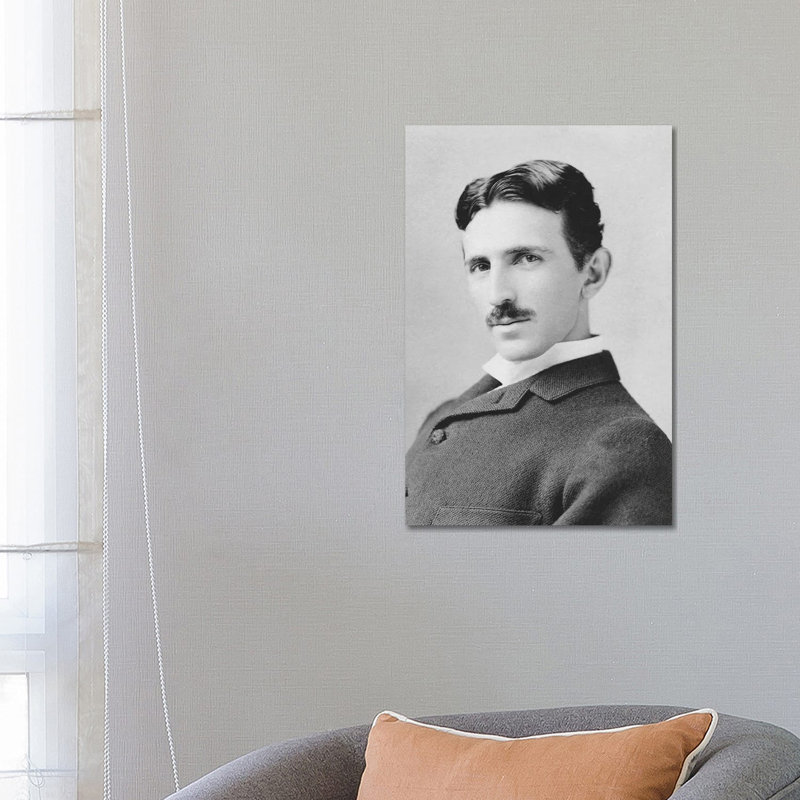 Inventor And Scientist Nikola Tesla Circa 1890 by Stocktrek Images - Wrapped Canvas Print