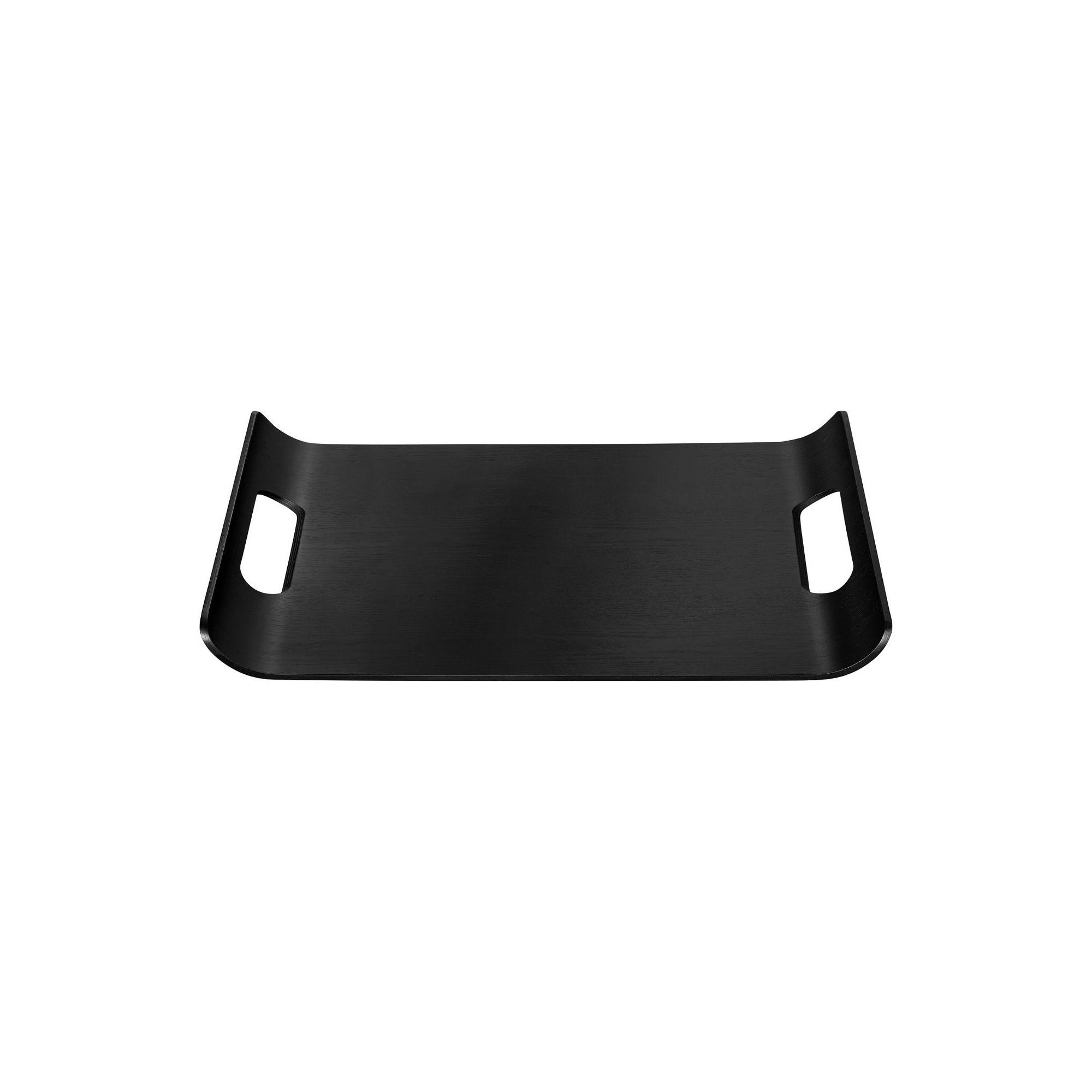WILO Hardwood Tray with Handles, Black, Large 1.57" H " 16.93" W x 12.2" D