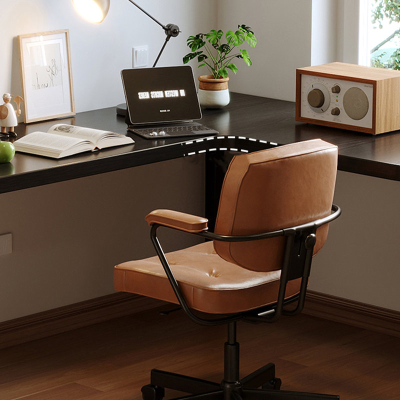 Bureau noir en bois massif en forme de L, H 29,53 po x l 78,74 po x P 47,24 po, Retour à droite