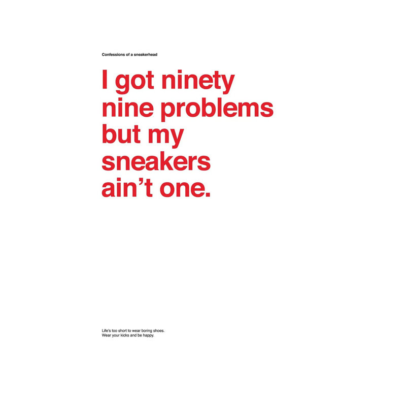 99 Problems But Sneakers Ain't One I by Avesix - Wrapped Canvas Print, 20.32 cm H x 30.48 cm W