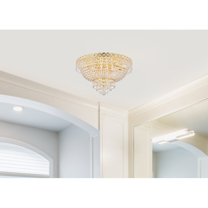 Plafonnier encastré 9 lumières 20 po Stoltz, Or
