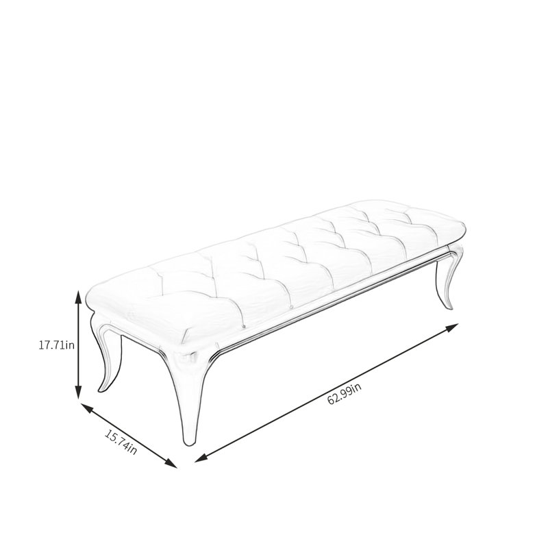 Larner Leather Match Upholstered Bench, Turquoise
