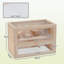 Cage rectangulaire en bois de sapin pour hamsters et gerbes