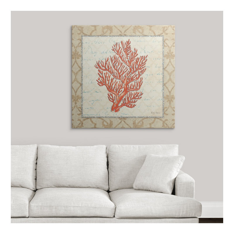 « i » par emily adams, impression Coral Beauty Light, H 35 po x l 35 po x P 1,5 po, Toile