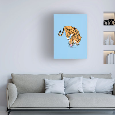 Art sur toile «bolologic Little Dean Tiger By The River»