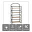Bibliothèque arquée, bibliothèque de rangement pliante à 4 niveaux, bibliothèque sans assemblage-1909231189