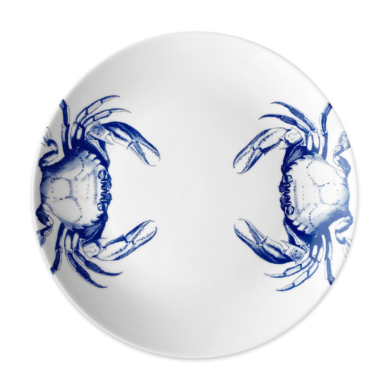 Crabs Handmade Porcelain Dinner Plate