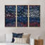 Bleu, blanc, rouge, triangles géométriques I, ensemble de 3 toiles encadrées-2012431603-2012431607