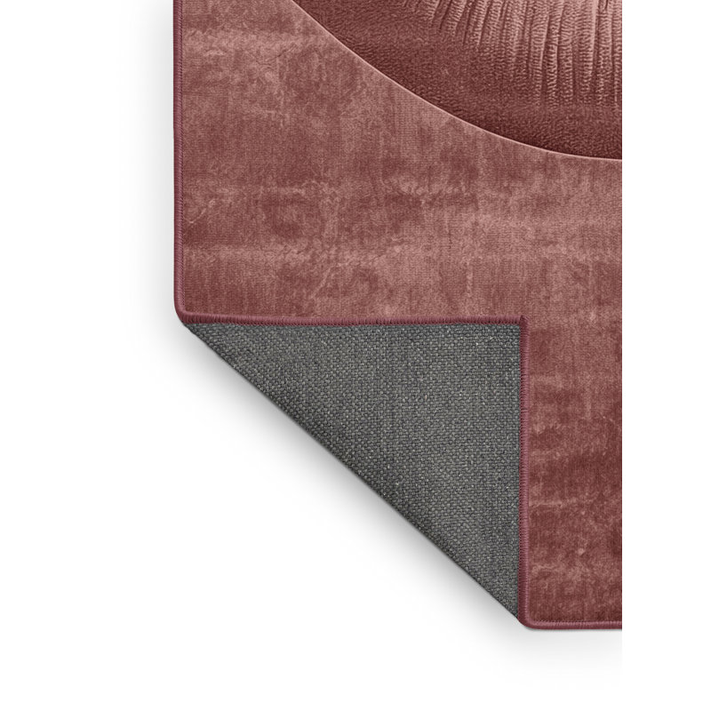 Soft Plush Etzel Valentines Modern & Contemporary Abstract Area Rug in Brown – Rose Binding, 7x10