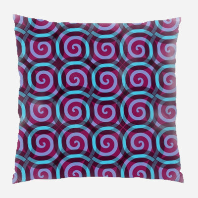 Geometric Microsuede Reversible Throw Pillow
