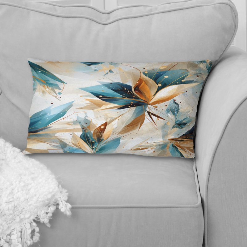 Coussin décoratif bleu sarcelle et blanc en cristal Glamour - Glamour