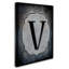 « letter v », art textuel sur toile tendue-21938976