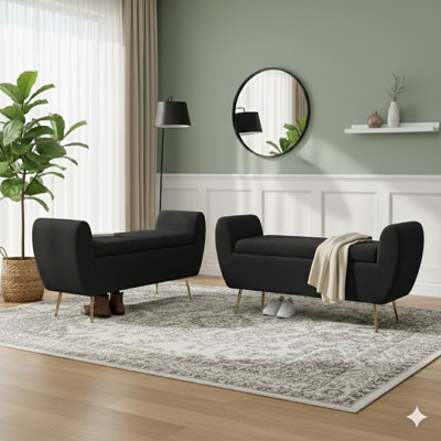 Kaybree Upholstered Flip Top Storage Bench