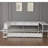 Corner Bed Frame Twin Size with Bookcase and 2 Underbed Storage Drawers, Modern Bed with LED Light and Charging Station, Left and right interchangeable-1335259884-1335259874