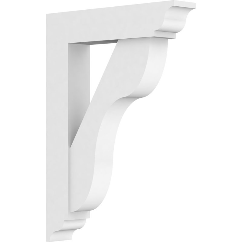 Support standard en uréthane standard avec extrémités traditionnelles, brun clair apprêté Carmel, H 22 po x l 3 po x P 16 po