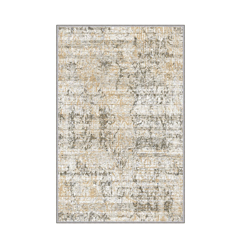Premium Woven Carpet, 5.2 x 7.5 ft, 100% Polyester, Antibacterial, Non-Slip Underside, 0.3 in Pile Height | Machine Washable, 3D Digital Print | Perfect for Living Room, Bedroom & Office Décor