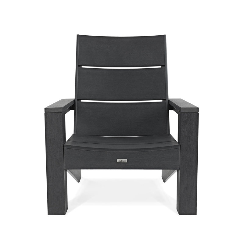 Chaise 3 panneaux Muskoka 001 en polymère, Noir