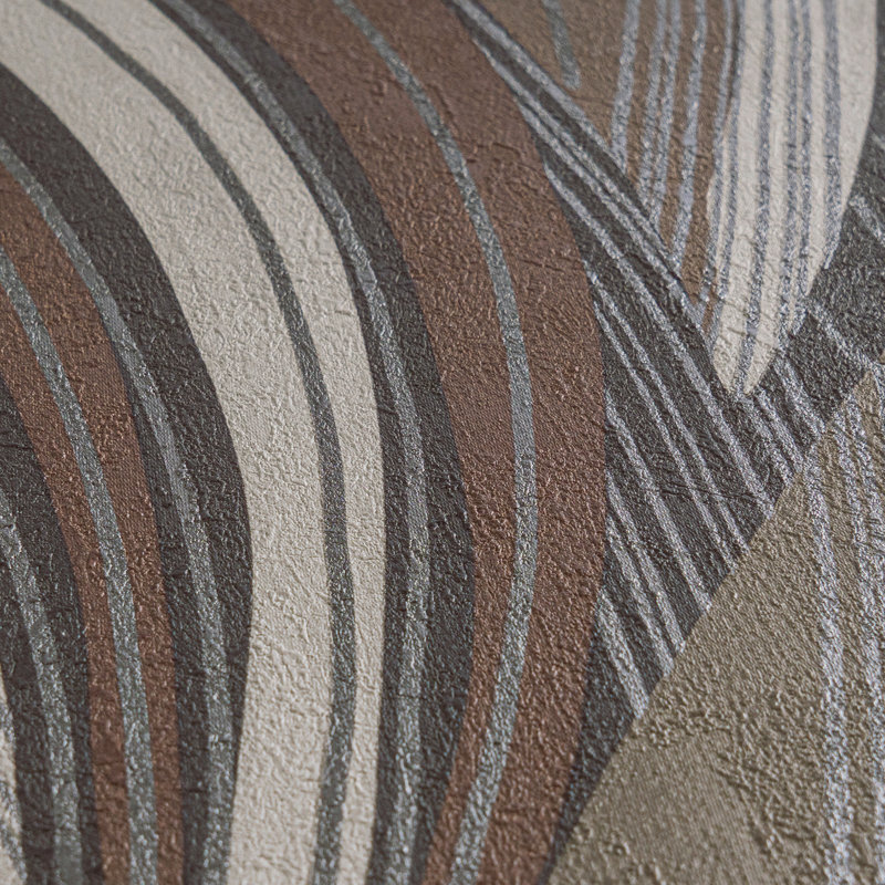 Galerie Horizon Flowing Leaf Wallpaper, Brown