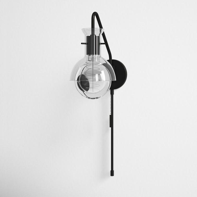 Luke Single Light Glass Dimmable Armed Sconce