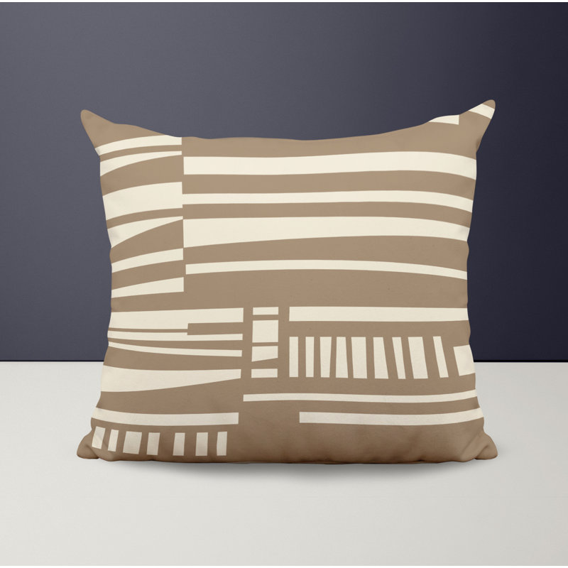 Housse et insert de coussin décoratif en polyester, Beige, L 15 po x H 15 po